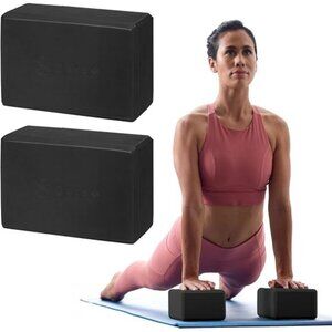 Yoga Block - Supportive Latex-Free Eva Foam - Soft Non-Slip Surface with